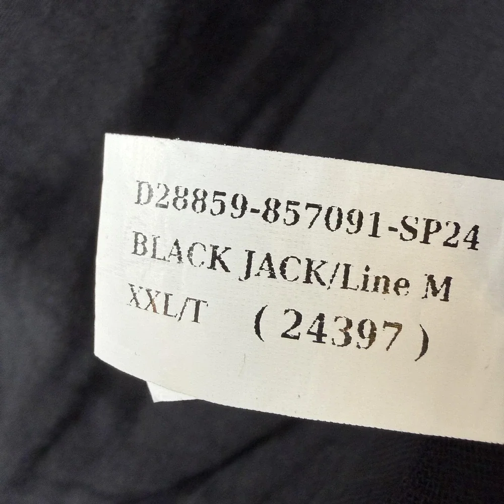 Old Navy Shirt Mens XXL‎ Tall Black Solid Long Sleeve Button Front Casual NWT